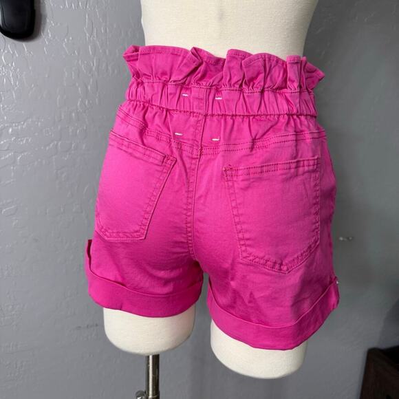 Habitual Girls 7-16 Paperbag Waist Shorts, Pink, 12 - Picture 2 of 5